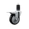 Service Caster 4'' Black Poly Swivel 1-5/8'' Expanding Stem Caster Total Lock Brake SCC-EXTTL20S414-PPUB-BLK-158 - alternate 1